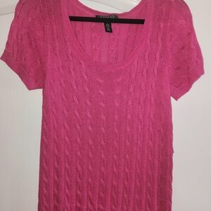Ralph Lauren Pink Cable Knit Sweater